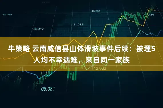 牛策略 云南威信县山体滑坡事件后续：被埋5人均不幸遇难，来自同一家族